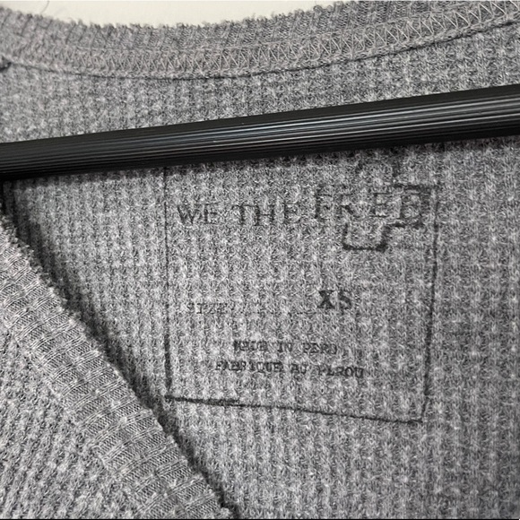Free People Gray Long Sleeve Thermal Top - Picture 4 of 6